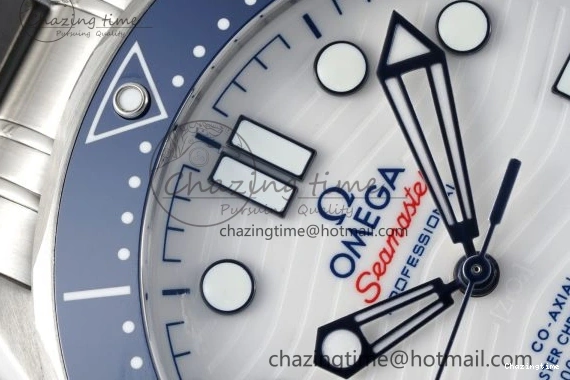 0428 Thermal Seamaster Diver 300M ZF 1:1 Best Edition Blue Ceramic White Dial on SS Bracelet A 7733